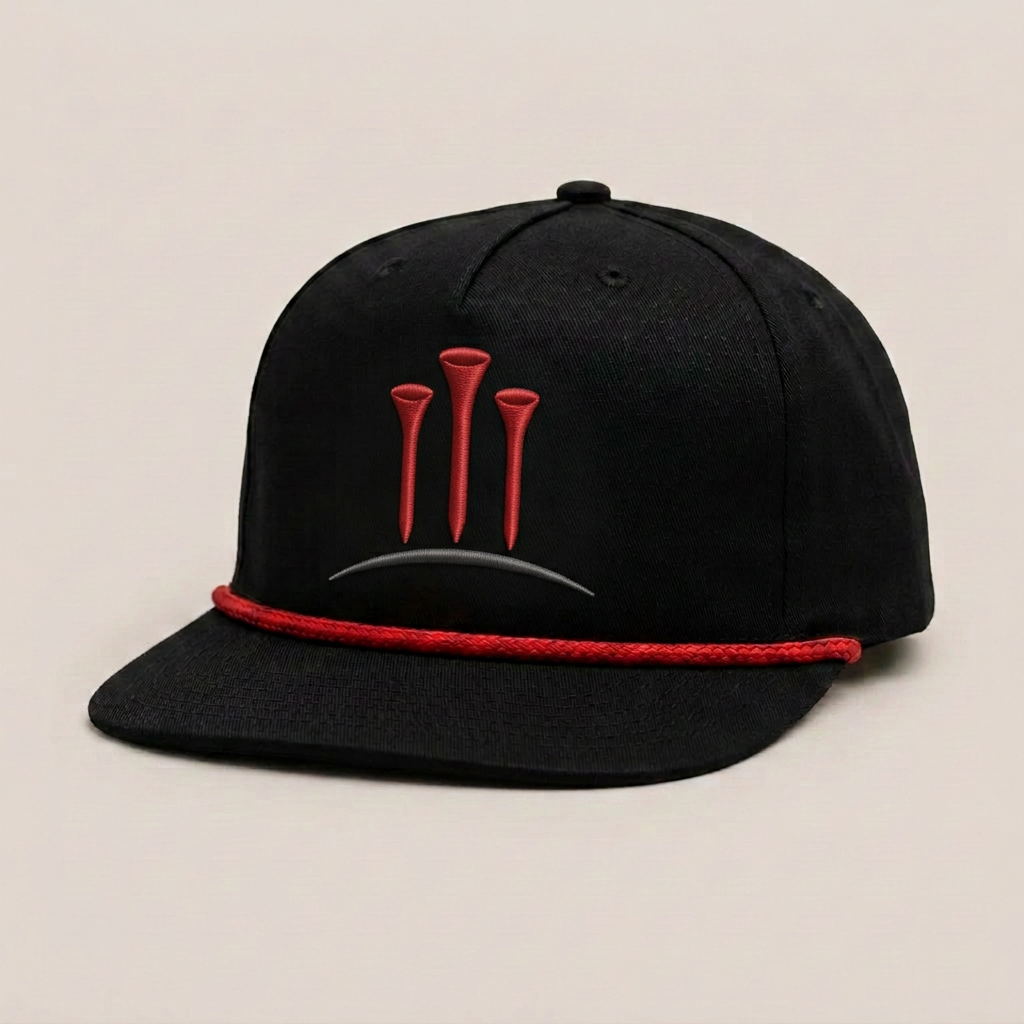 Red Tee Society Rope Hat — Black / Red