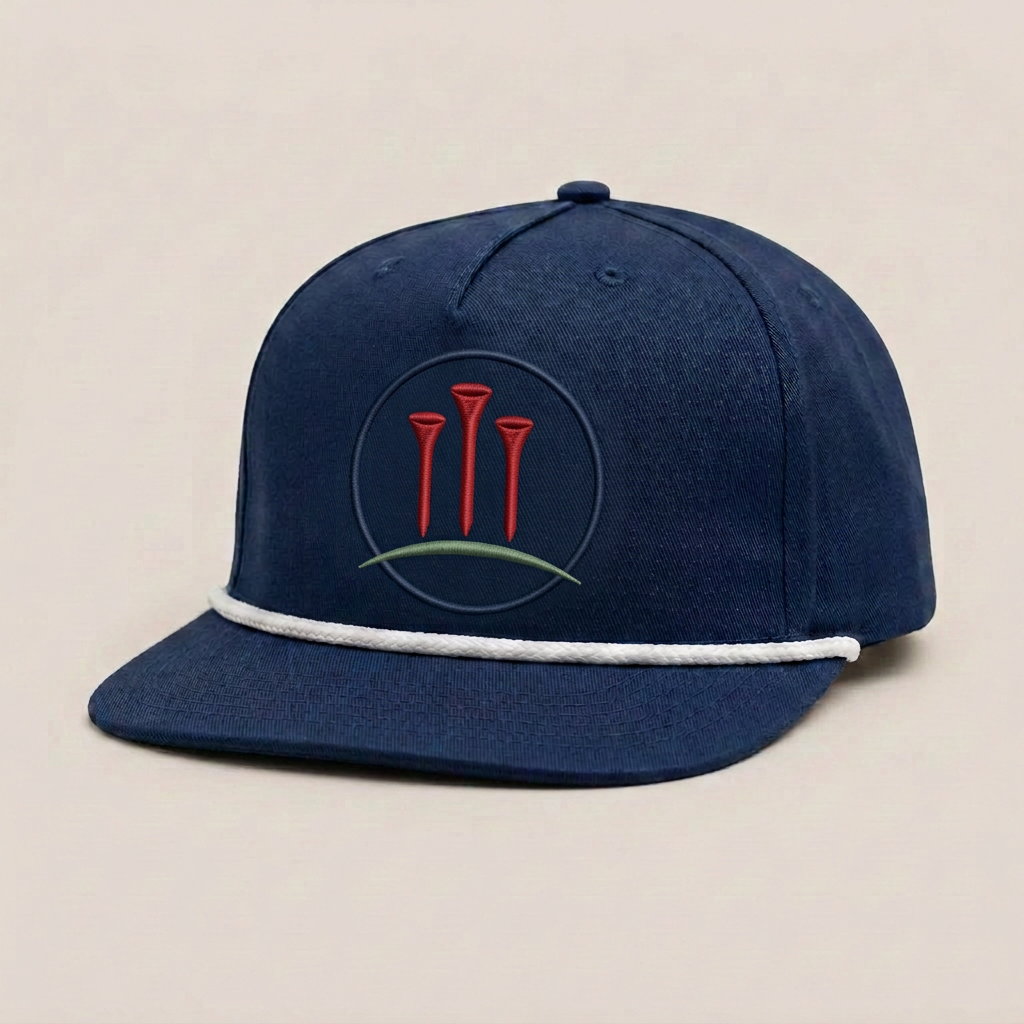 Red Tee Society Rope Hat — Navy / White